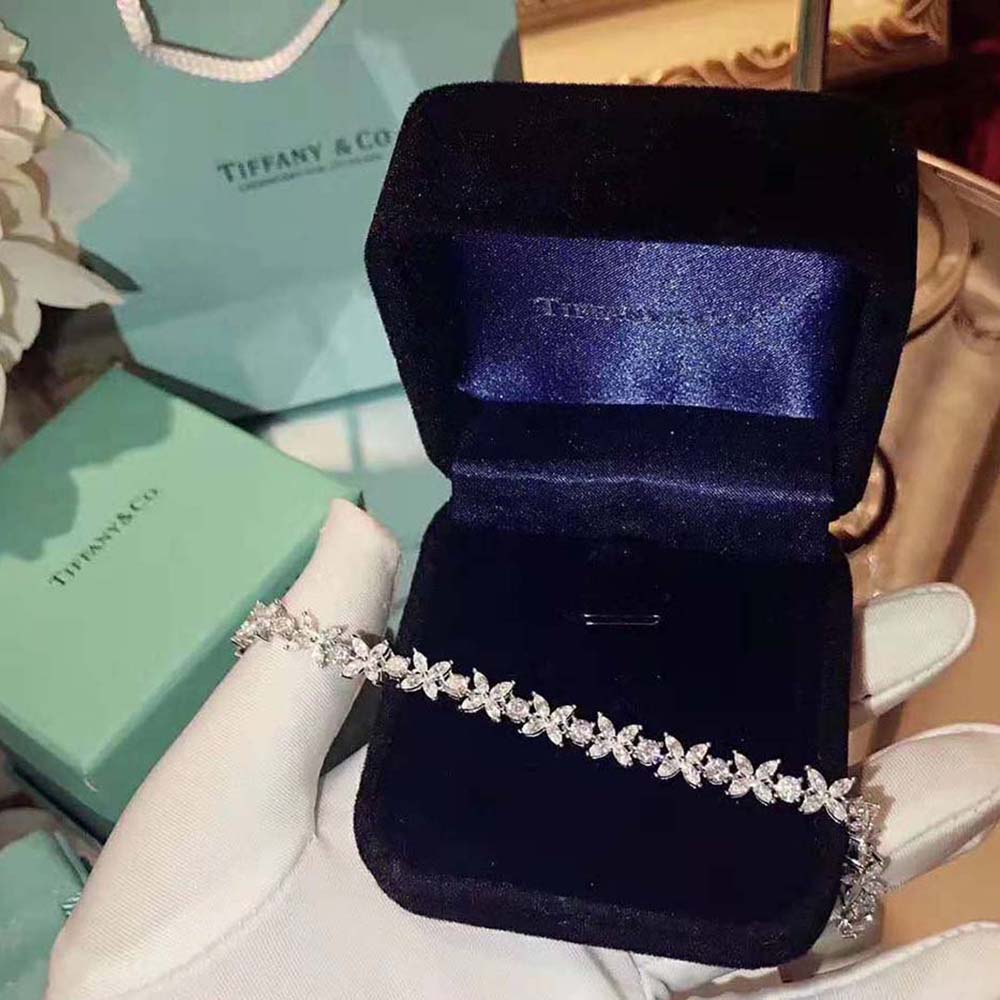 Tiffany Tiffany Victoria® Cluster Tennis Bracelet in Platinum with Diamonds (5)