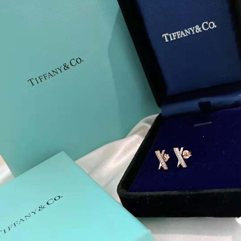 Tiffany X Earrings in Rose Gold with Diamonds (4)