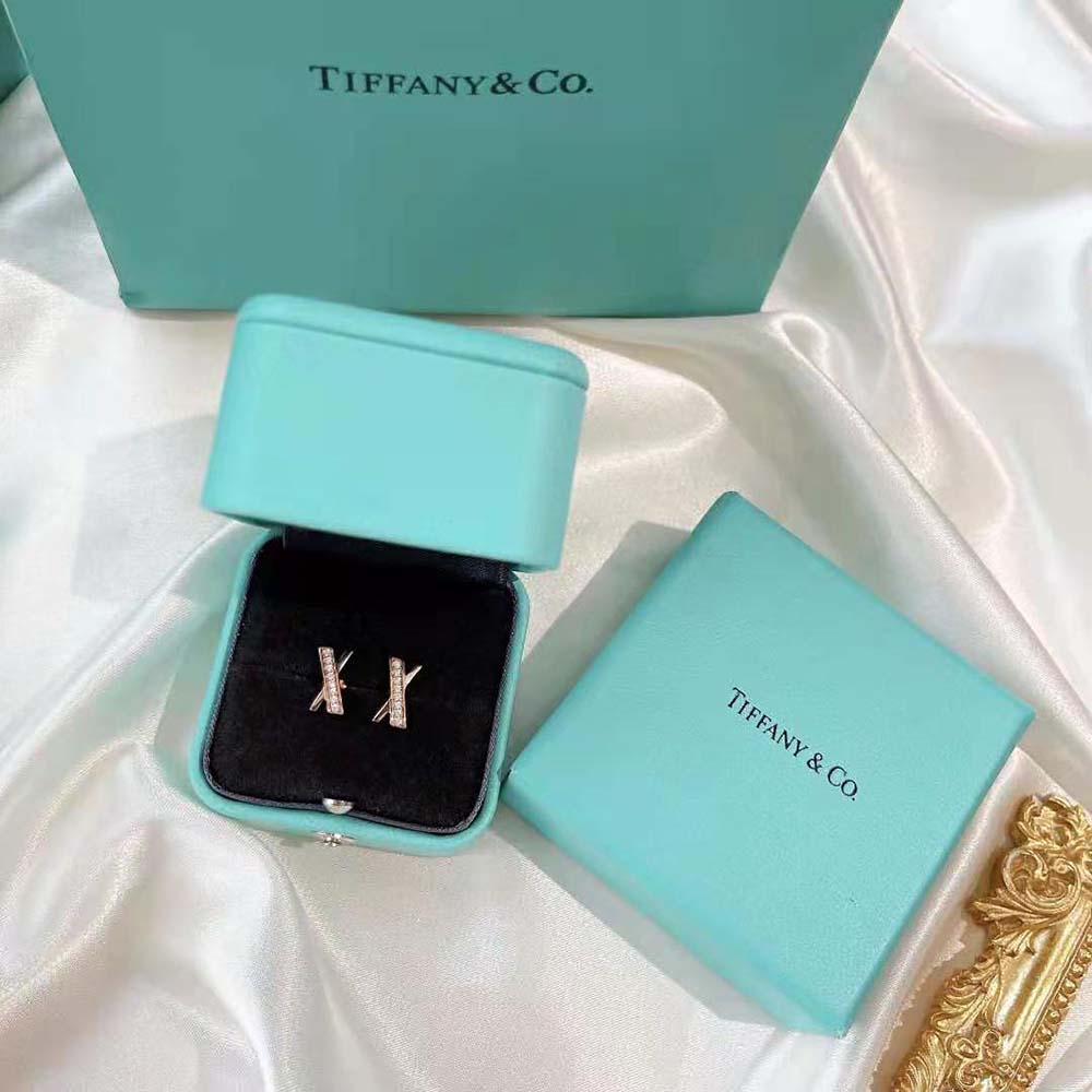Tiffany X Earrings in Rose Gold with Diamonds (5)