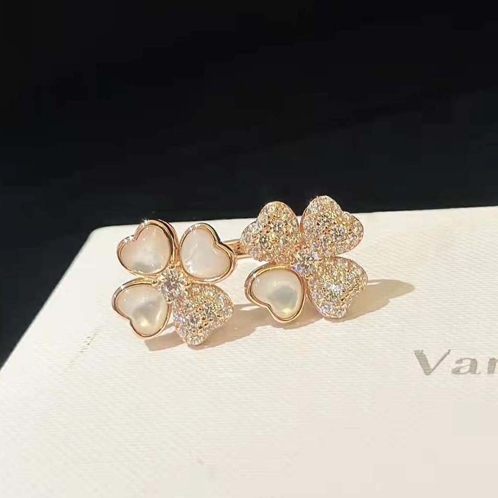 Van Cleef & Arpels Lady Cosmos Between the Finger Ring in 18K Rose Gold (9)