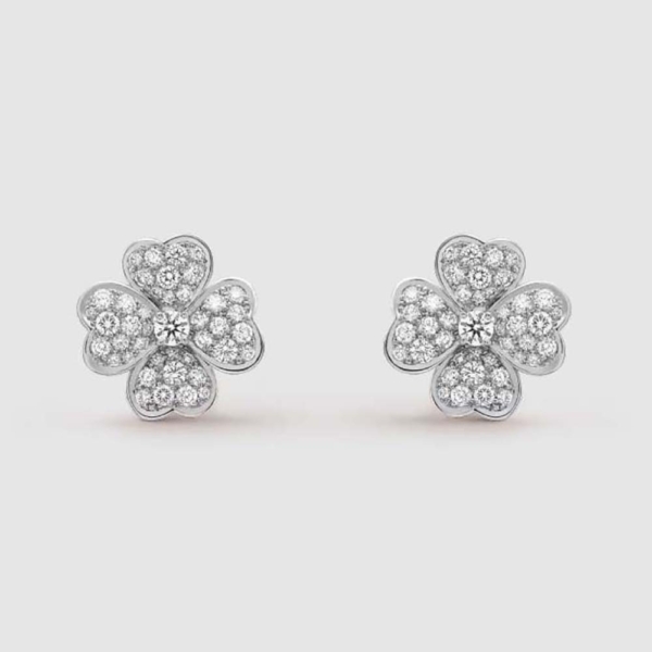 Van Cleef & Arpels Lady Cosmos Earrings Small Model in 18K White Gold (1)
