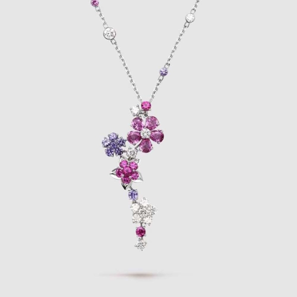 Van Cleef & Arpels Lady Folie Des Prés Pendant in 18K White Gold (1)