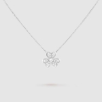 Van Cleef & Arpels Lady Frivole Pendant Mini Model in 18K White Gold