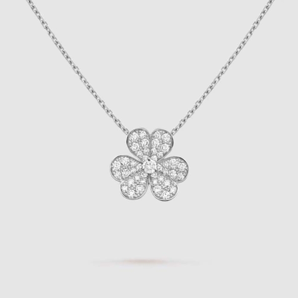 Van Cleef & Arpels Lady Frivole Pendant Small Model in 18K White Gold (1)
