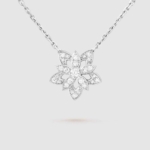 Van Cleef & Arpels Lady Lotus Openwork Pendant Mini Model in 18K White Gold