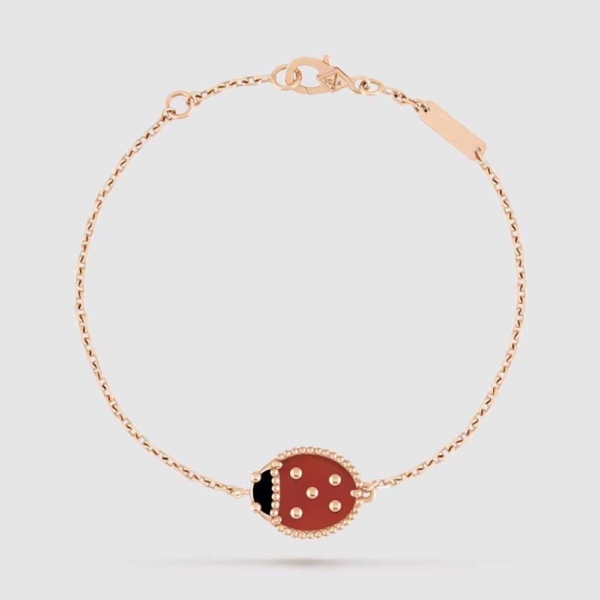Van Cleef & Arpels Lady Lucky Spring Bracelet Closed Wings Ladybug in 18K Rose Gold (1)
