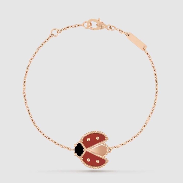 Van Cleef & Arpels Lady Lucky Spring Bracelet Open Wings Ladybug in 18K Rose Gold (1)