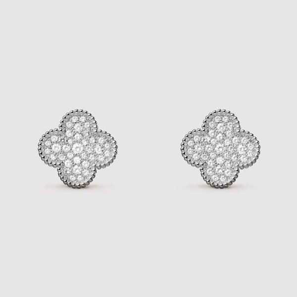 Van Cleef & Arpels Lady Magic Alhambra Earrings in 18K White Gold (1)