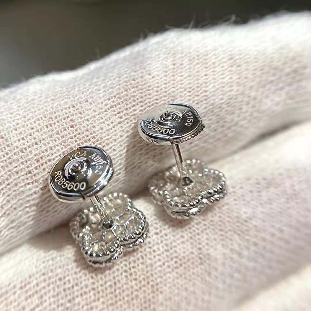 Van Cleef & Arpels Lady Magic Alhambra Earrings in 18K White Gold (3)