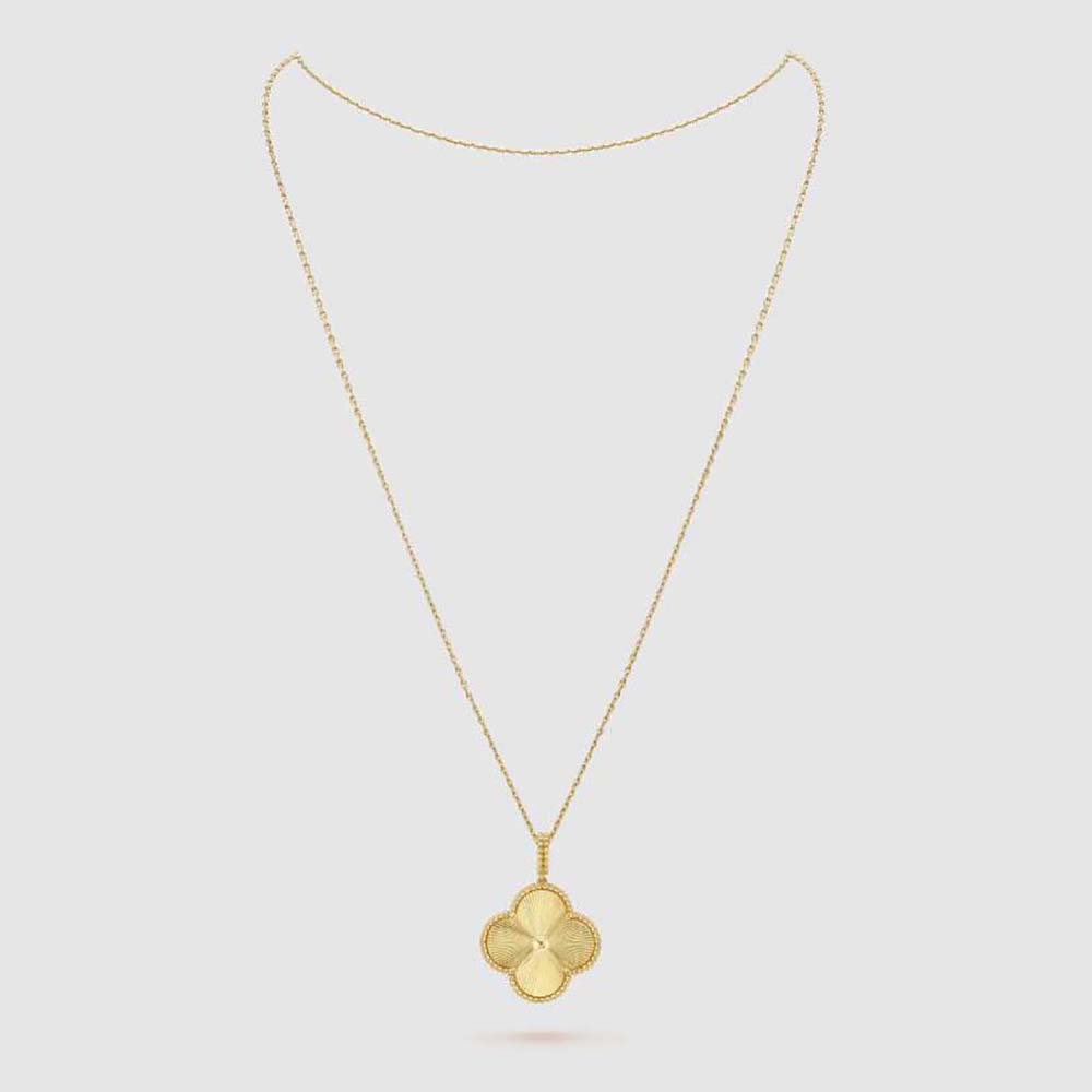 Van Cleef & Arpels Lady Magic Alhambra Long Necklace 1 Motif in 18K Yellow Gold