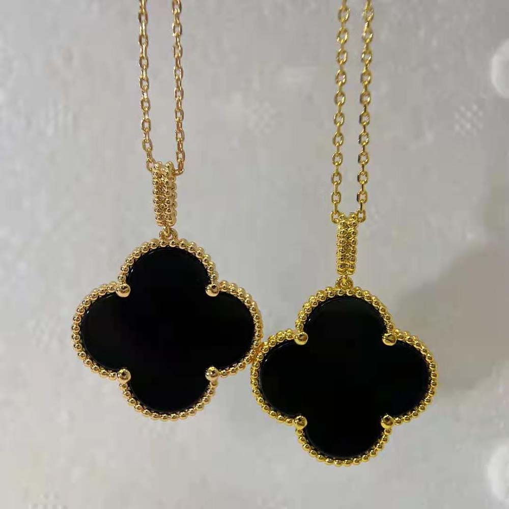 Van Cleef & Arpels Lady Magic Alhambra Long Necklace 1 Motif in 18K Yellow Gold-Black (3)