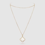 Van Cleef & Arpels Lady Magic Alhambra Long Necklace 1 Motif in 18K Yellow Gold-White