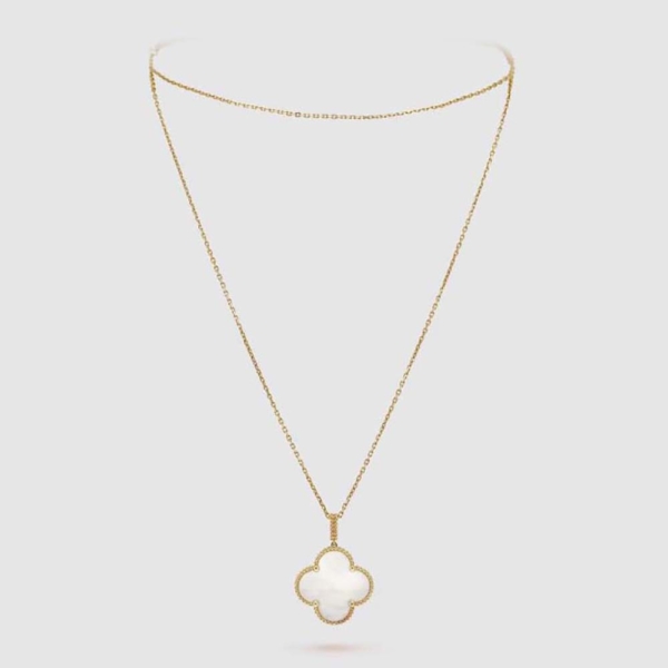 Van Cleef & Arpels Lady Magic Alhambra Long Necklace 1 Motif in 18K Yellow Gold-White (1)