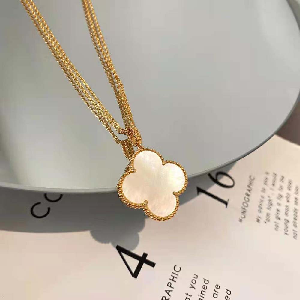 Van Cleef & Arpels Lady Magic Alhambra Long Necklace 1 Motif in 18K Yellow Gold-White (6)