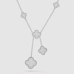 Van Cleef & Arpels Lady Magic Alhambra Necklace 6 Motifs in 18K White Gold
