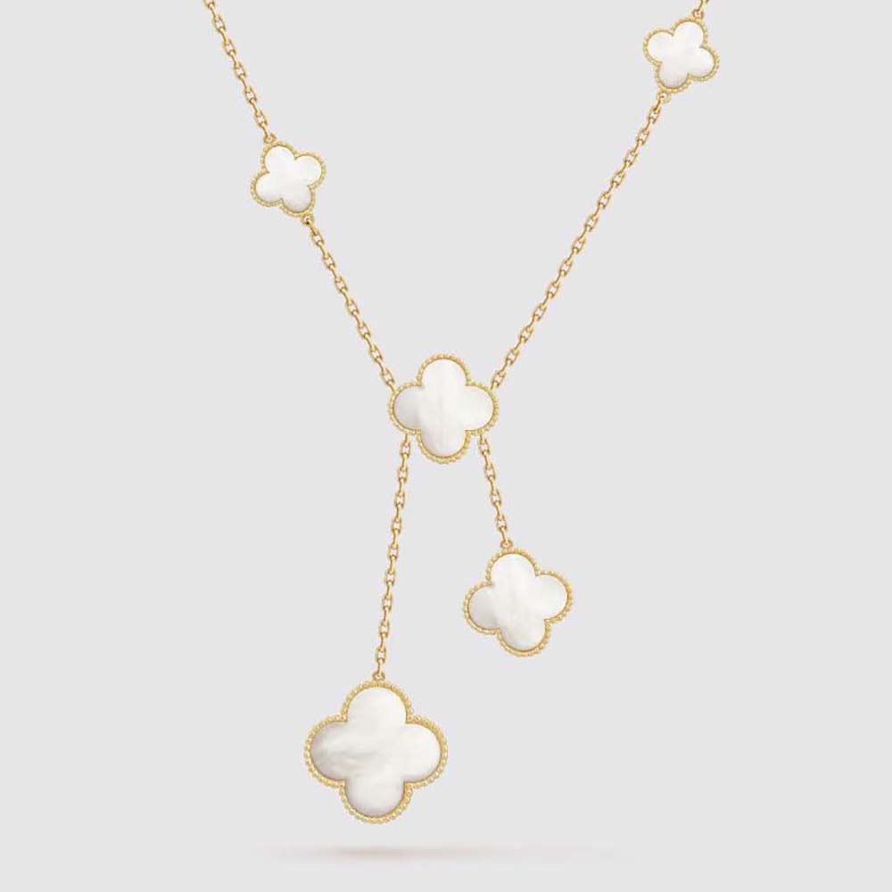 Van Cleef & Arpels Lady Magic Alhambra Necklace 6 Motifs in 18K Yellow Gold (1)