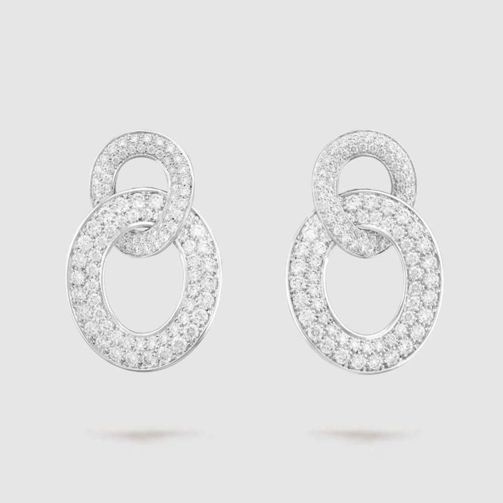 Van Cleef & Arpels Lady Olympia Earrings in 18K White Gold