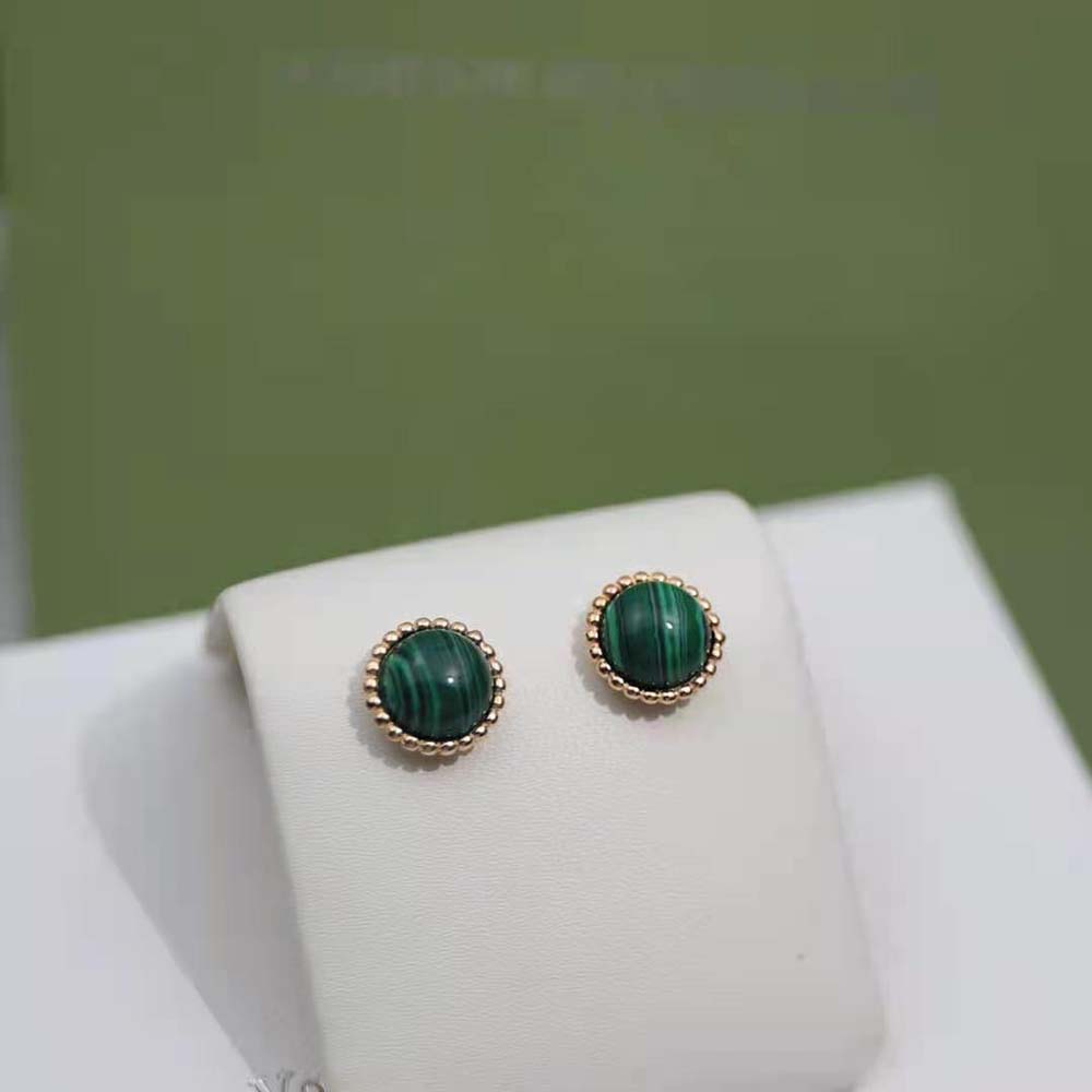 Van Cleef & Arpels Lady Perlée Couleurs Earrings in 18K Yellow Gold-Green (2)