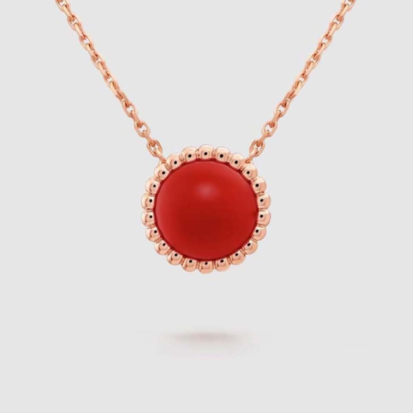 Van Cleef & Arpels Lady Perlée Couleurs Pendant in 18K Rose Gold-Red (1)