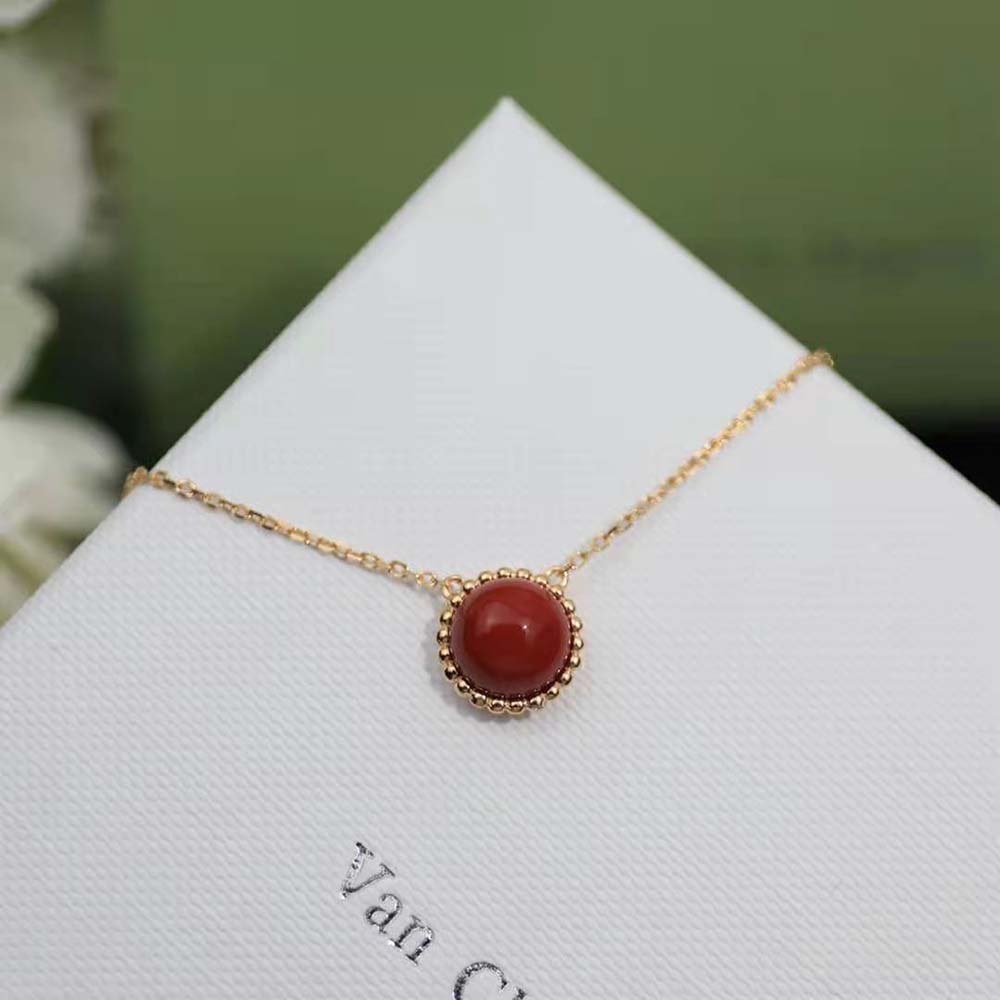 Van Cleef & Arpels Lady Perlée Couleurs Pendant in 18K Rose Gold-Red (3)