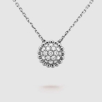 Van Cleef & Arpels Lady Perlée Diamonds Pendant™ in 18K White Gold