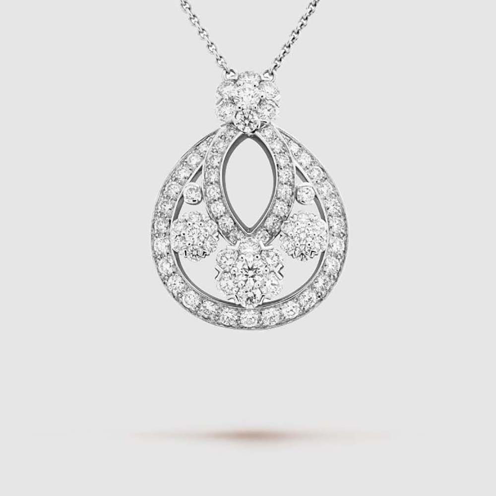 Van Cleef & Arpels Lady Snowflake Pendant Small Model in Platinum (1)