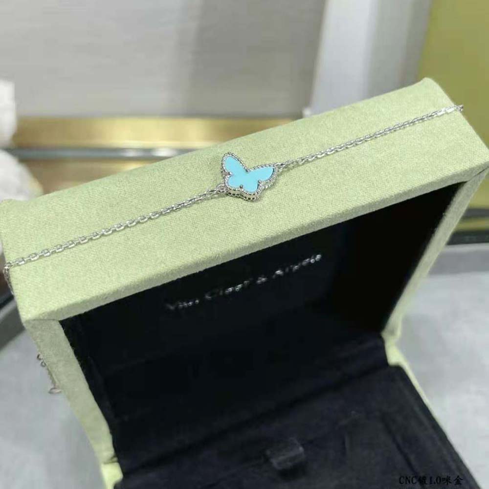 Van Cleef & Arpels Lady Sweet Alhambra Butterfly Bracelet in 18K White Gold (5)
