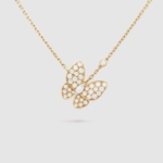 Van Cleef & Arpels Lady Two Butterfly Pendant in 18K Yellow Gold