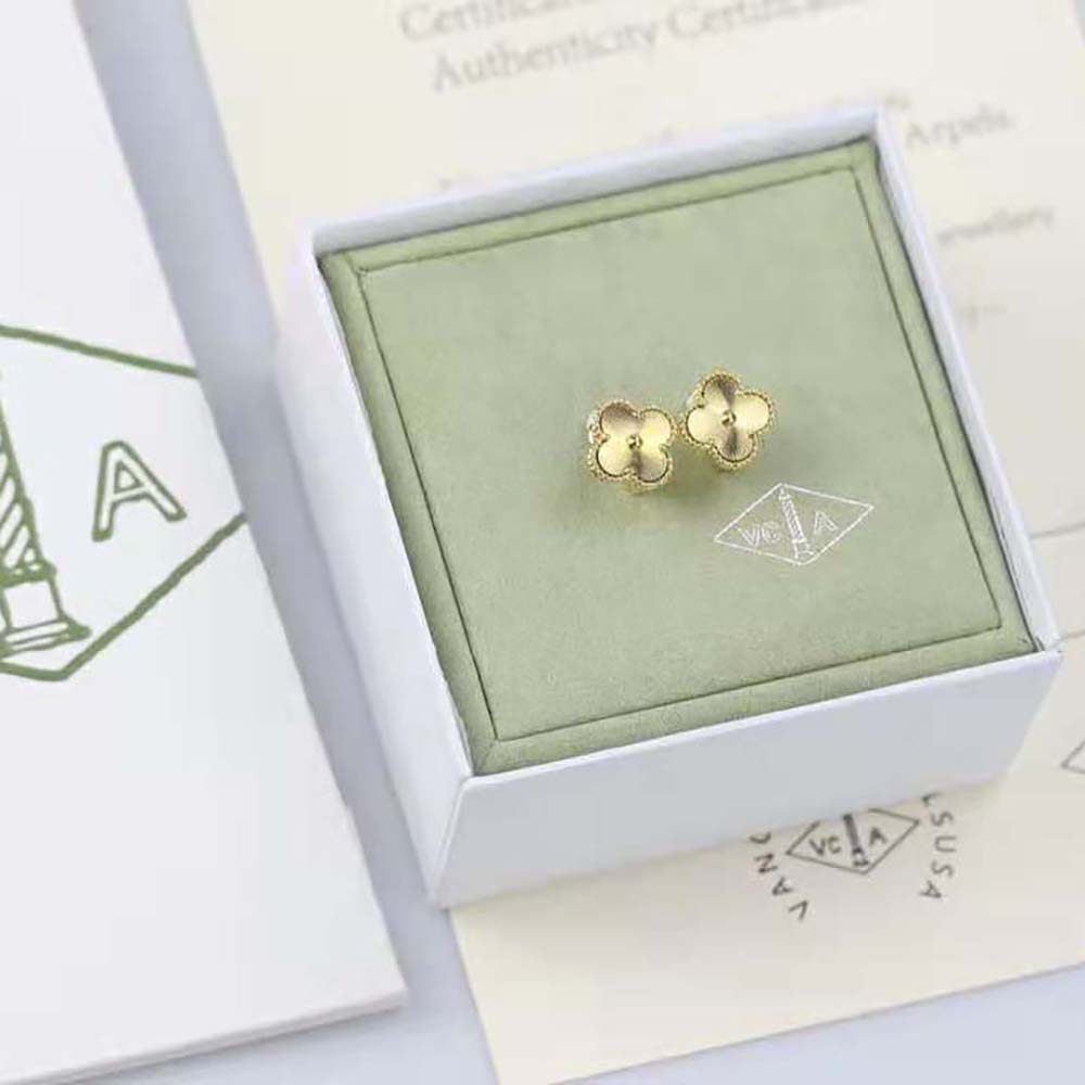 Van Cleef & Arpels Lady Vintage Alhambra Earrings in 18K Yellow Gold (2)