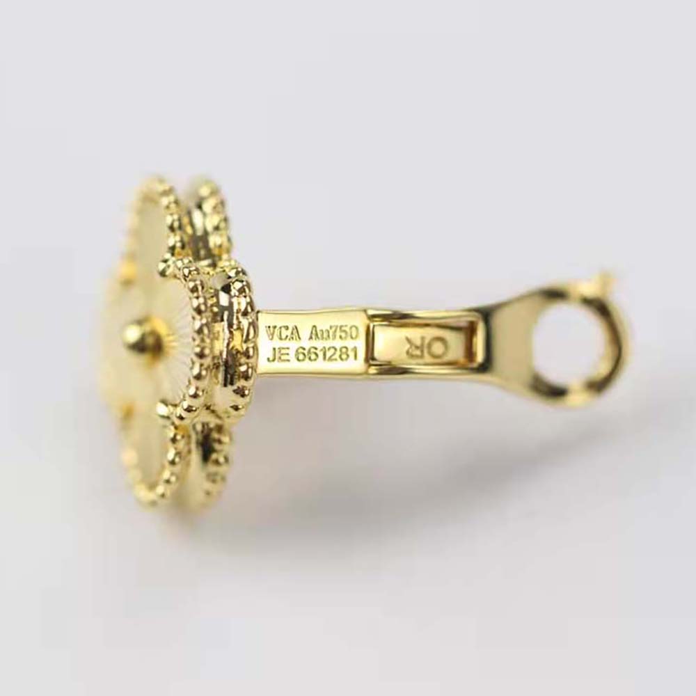 Van Cleef & Arpels Lady Vintage Alhambra Earrings in 18K Yellow Gold (5)