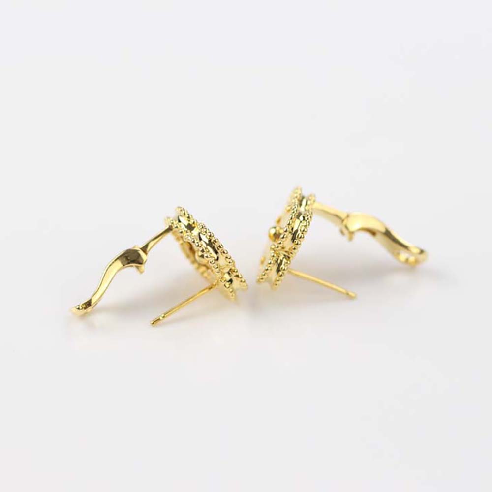 Van Cleef & Arpels Lady Vintage Alhambra Earrings in 18K Yellow Gold (7)