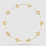Van Cleef & Arpels Lady Vintage Alhambra Necklace 10 Motifs in 18K Yellow Gold