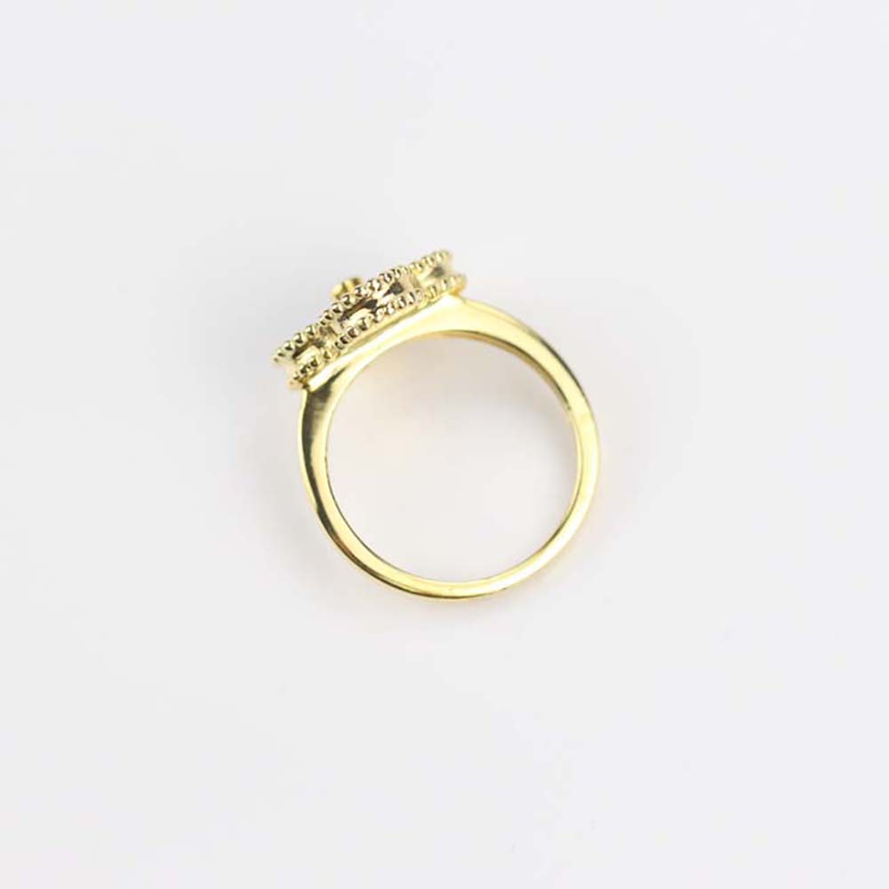 Van Cleef & Arpels Lady Vintage Alhambra Ring in 18K Yellow Gold-Red (6)