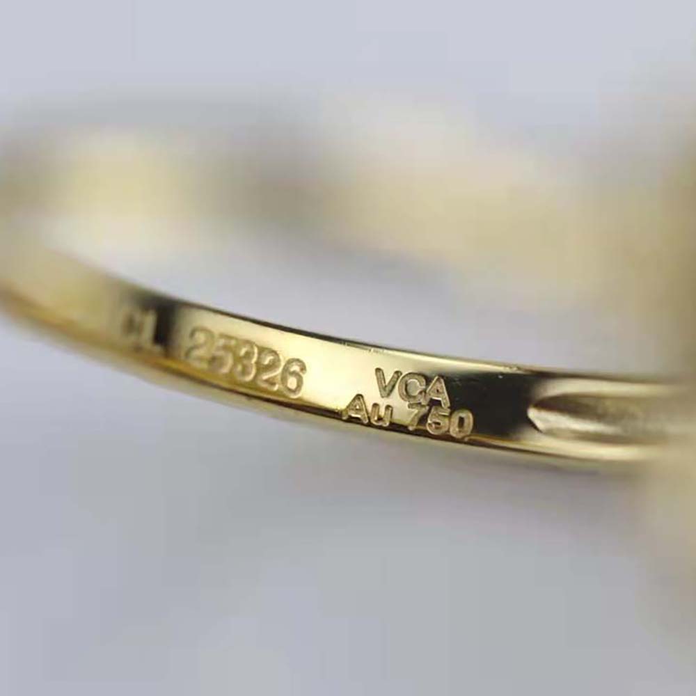 Van Cleef & Arpels Lady Vintage Alhambra Ring in 18K Yellow Gold-Red (7)