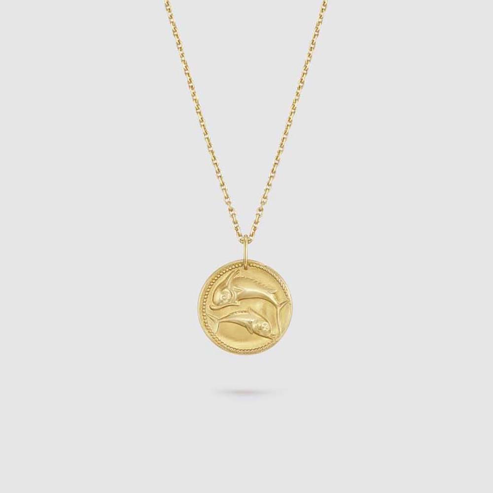 Van Cleef & Arpels Lady Zodiaque Medal Piscium in 18K Yellow Gold