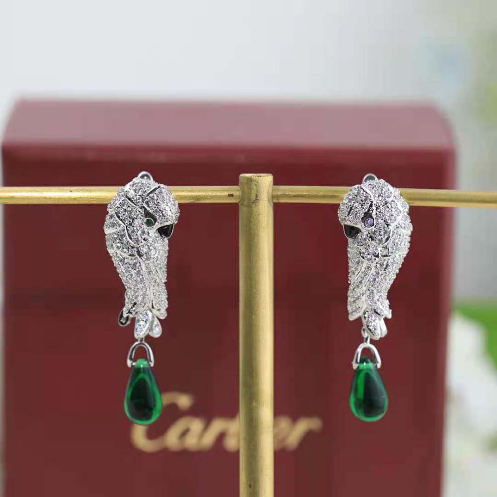 Cartier Women Les Oiseaux Libérés Earrings in White Gold (3)