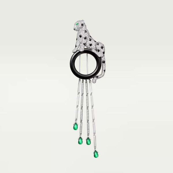 Cartier Women Panthère De Cartier Brooch in White Gold (1)