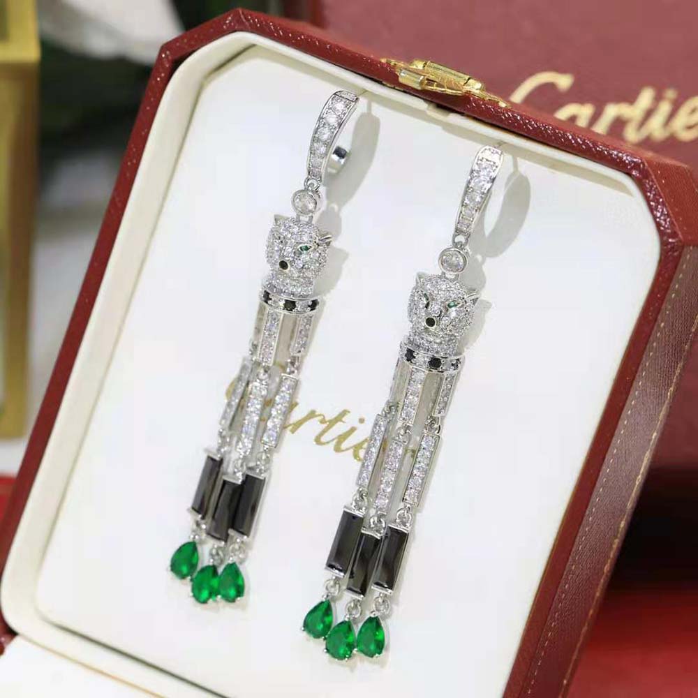 Cartier Women Panthère De Cartier Earrings in 18K White Gold (2)