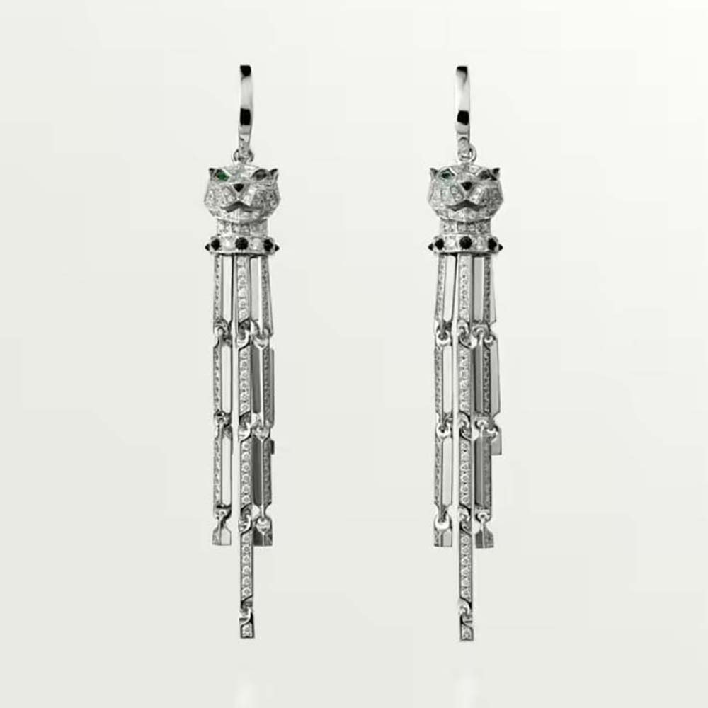 Cartier Women Panthère De Cartier Earrings in 18K White Gold and Diamonds (1)