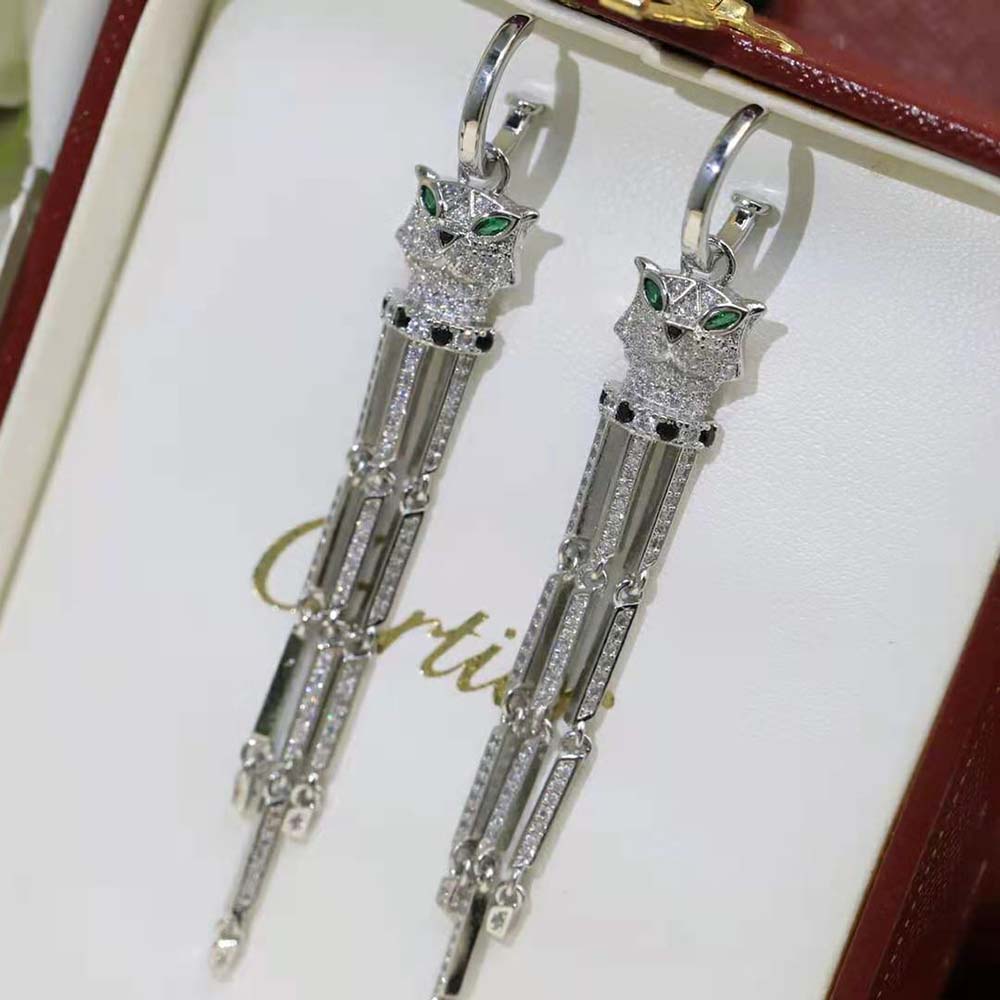 Cartier Women Panthère De Cartier Earrings in 18K White Gold and Diamonds (3)