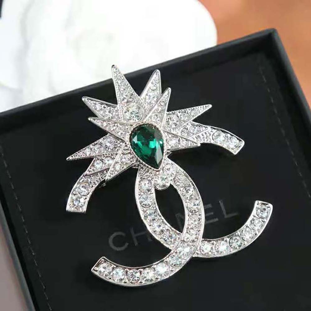 Chanel Women Brooch in Metal & Strass (7)