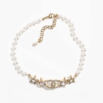 Chanel Women Choker in Metal Glass Pearls & Strass