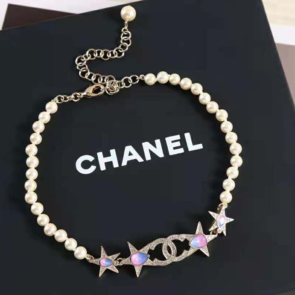 Chanel Women Choker in Metal Glass Pearls & Strass (2)
