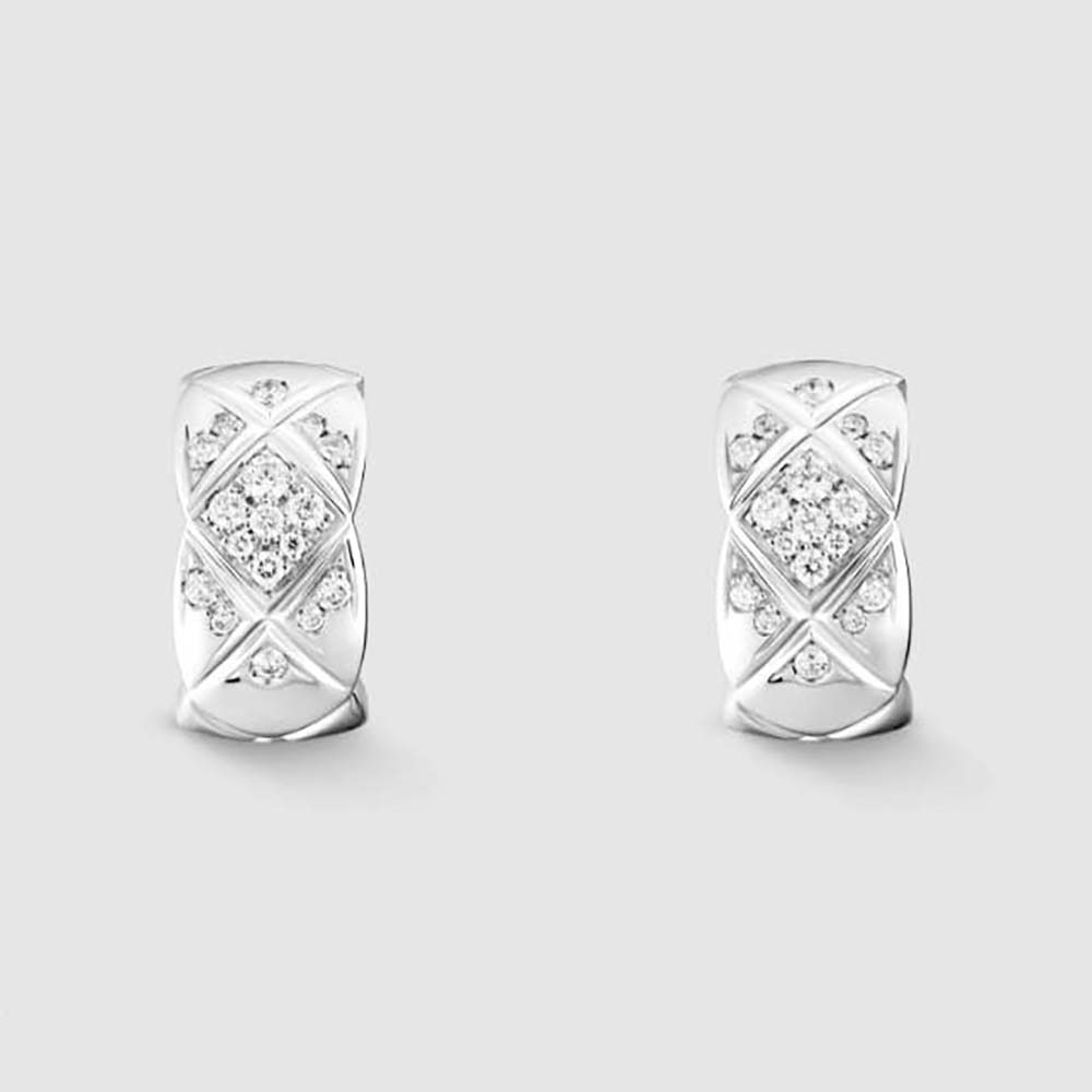 Chanel Women CoCo Crush Earrings in 18K White Gold