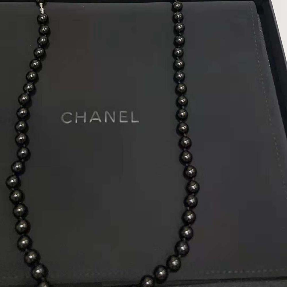 Chanel Women Long Necklace in Metal Glass Pearls and Strass (6)