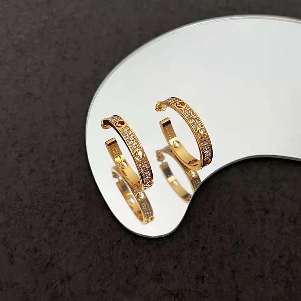 Fendi Women F Is Fendi Earrings Gold-coloured (2)