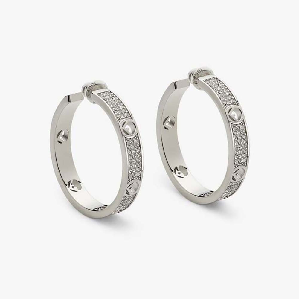 Fendi Women F Is Fendi Earrings Silver-coloured (1)