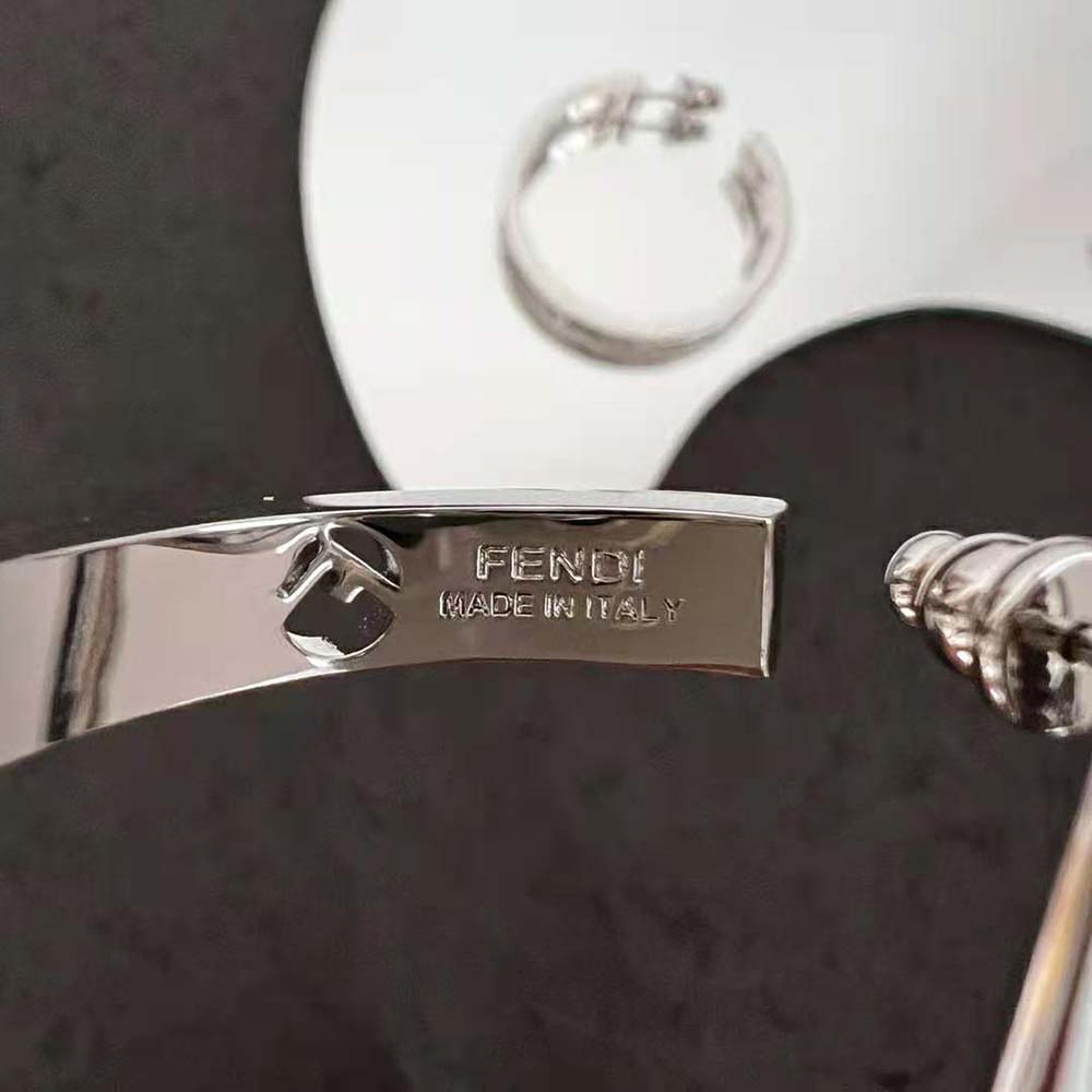 Fendi Women F Is Fendi Earrings Silver-coloured (7)