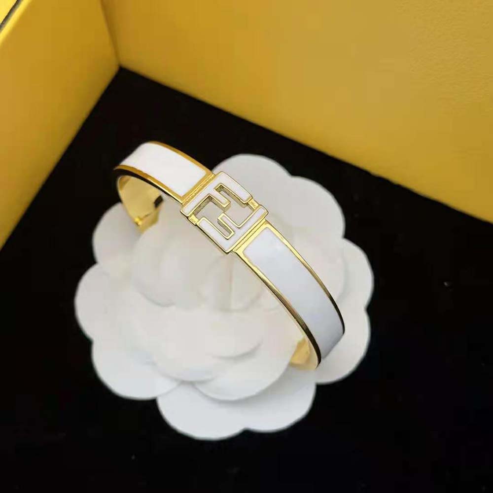 Fendi Women Forever Fendi Bracelet Gold-colored-White (4)