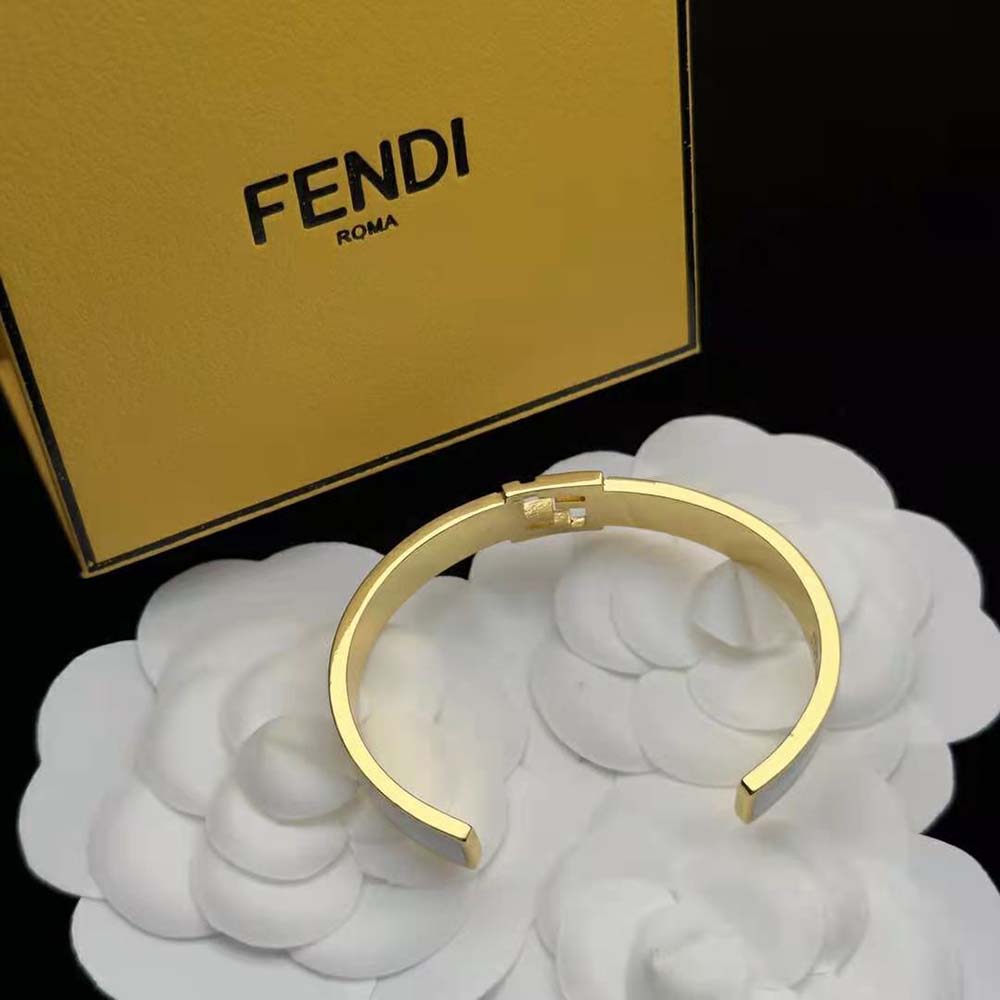 Fendi Women Forever Fendi Bracelet Gold-colored-White (5)